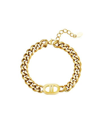 Det smukkeste chunky kæde armbånd med detalje.
