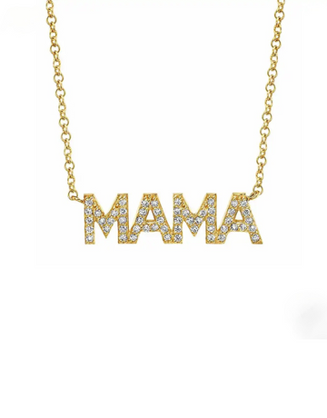 Mama necklace gold