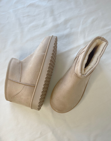 Ella teddy boots beige