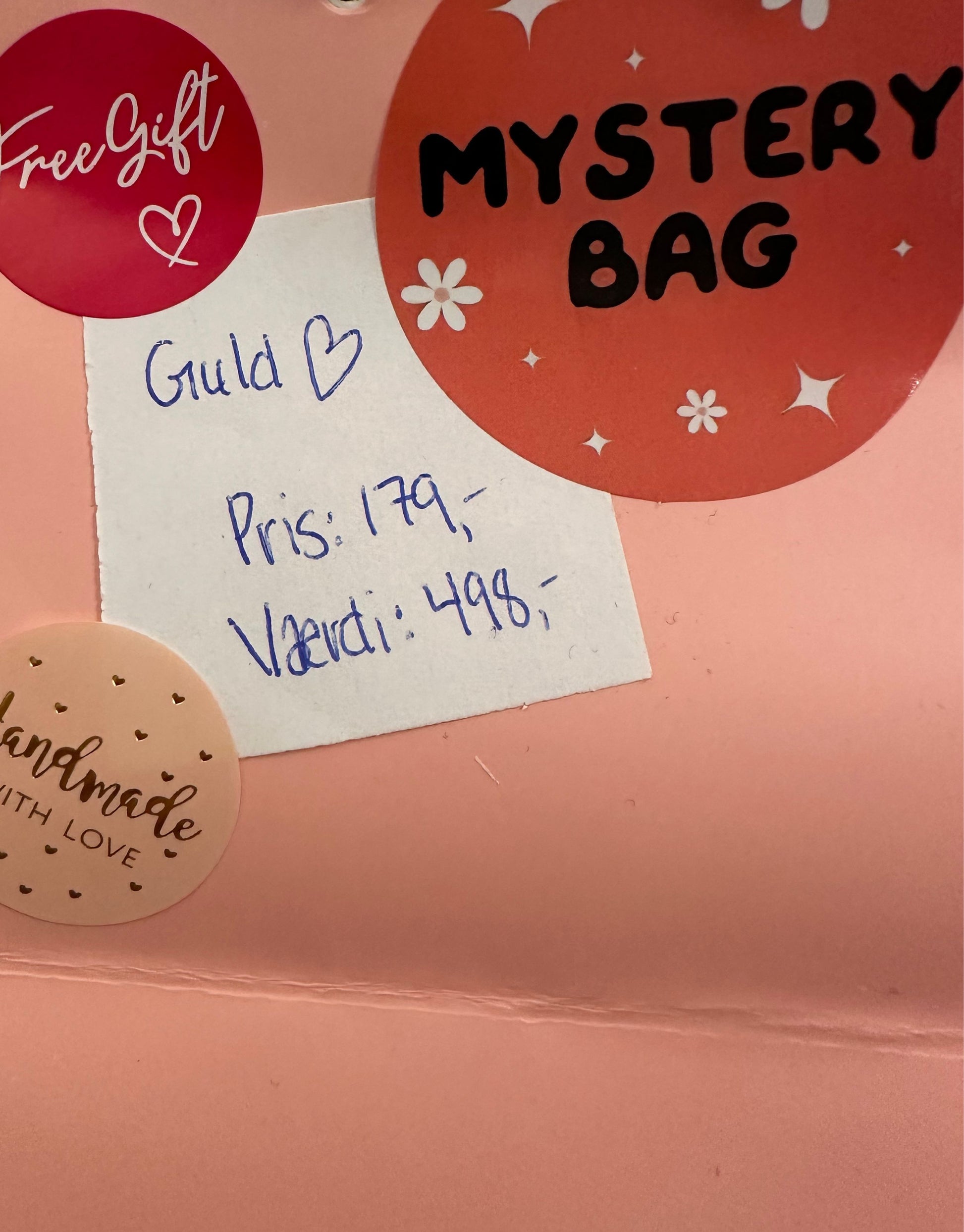 Mystery bag med guld smykker til kun 179,- men du får altså værdi for 498,-