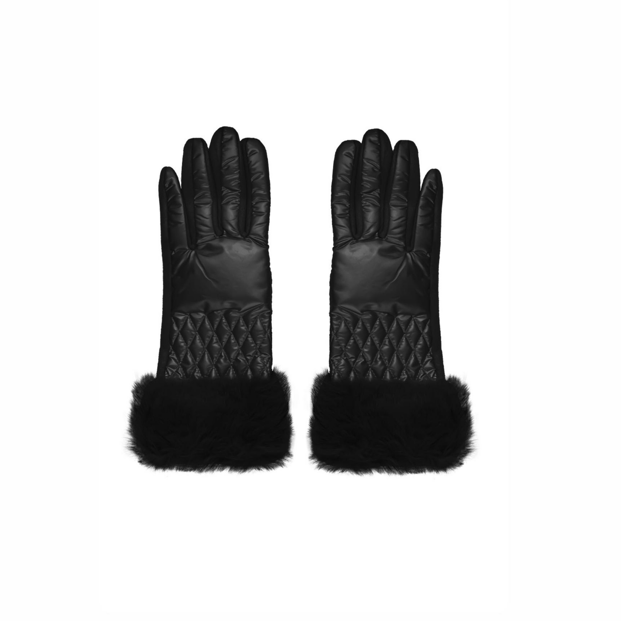 Skønne og varme handsker i faux fur med mønster.
Perfekte til de kolde årstider!
