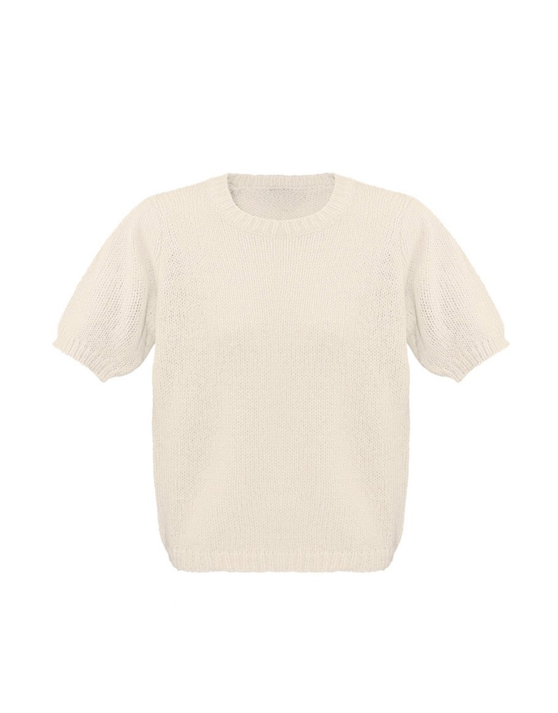 Smuk t-shirt striktrøje med puf i skuldrene. 