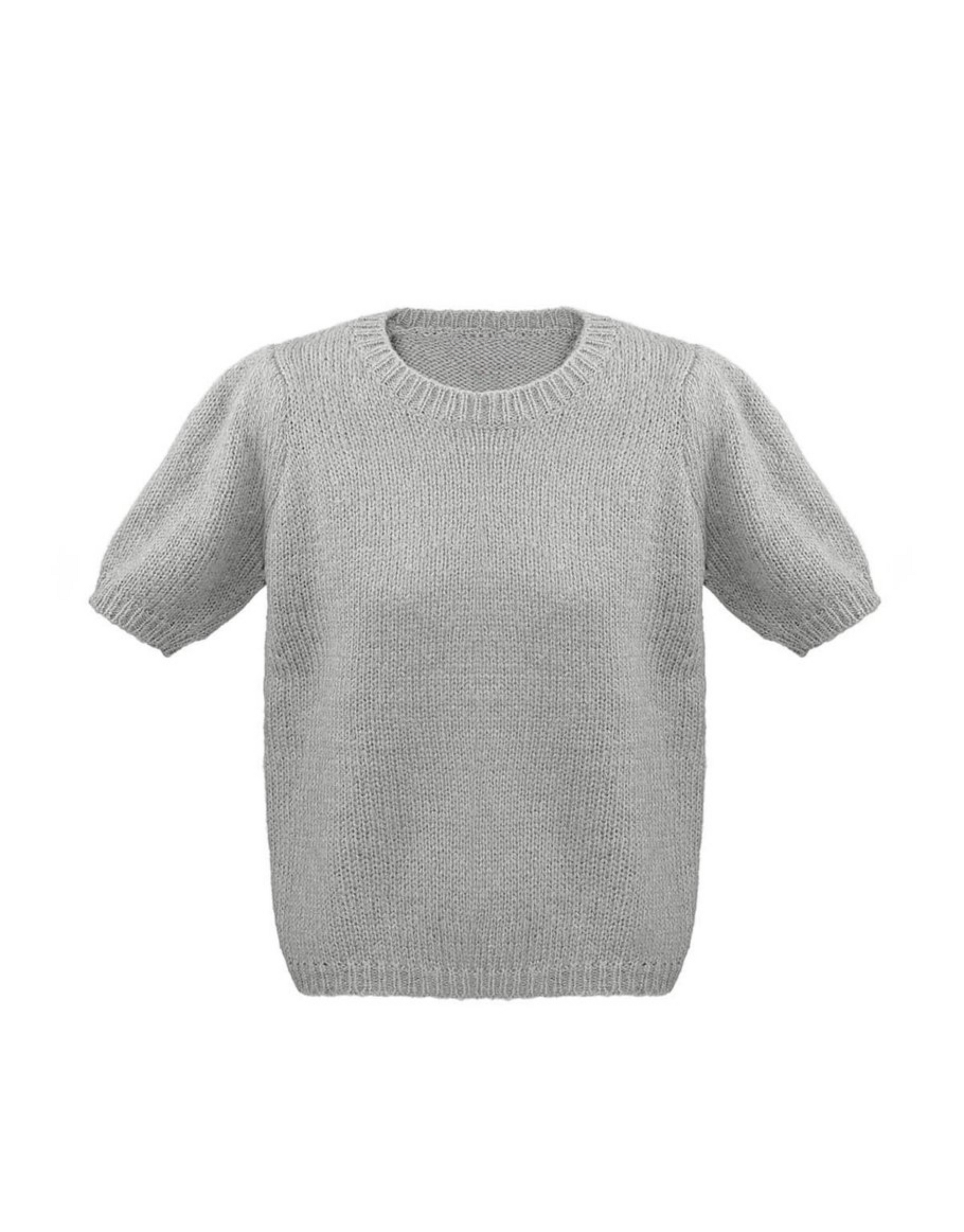 Smuk t-shirt striktrøje med puf i skuldrene.