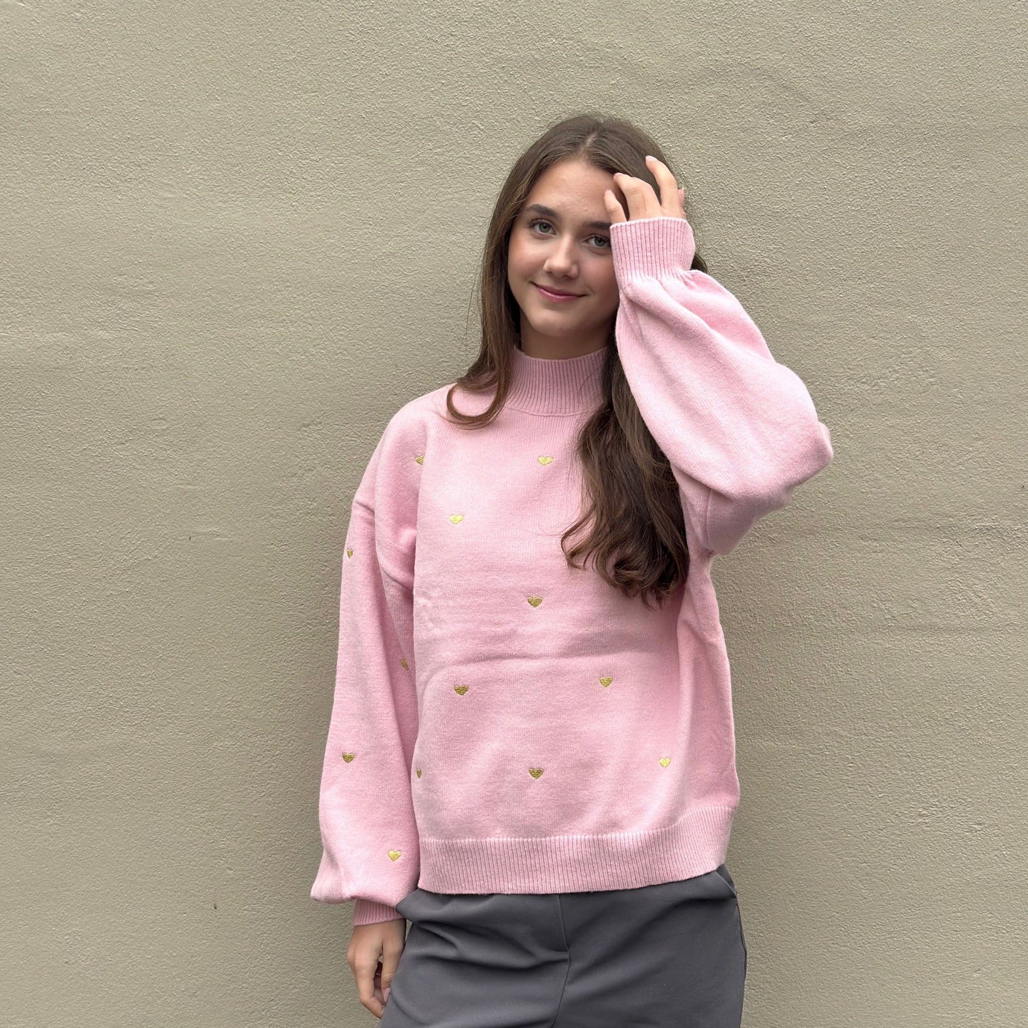 Lækker striktøje i lyserød med hjerter.