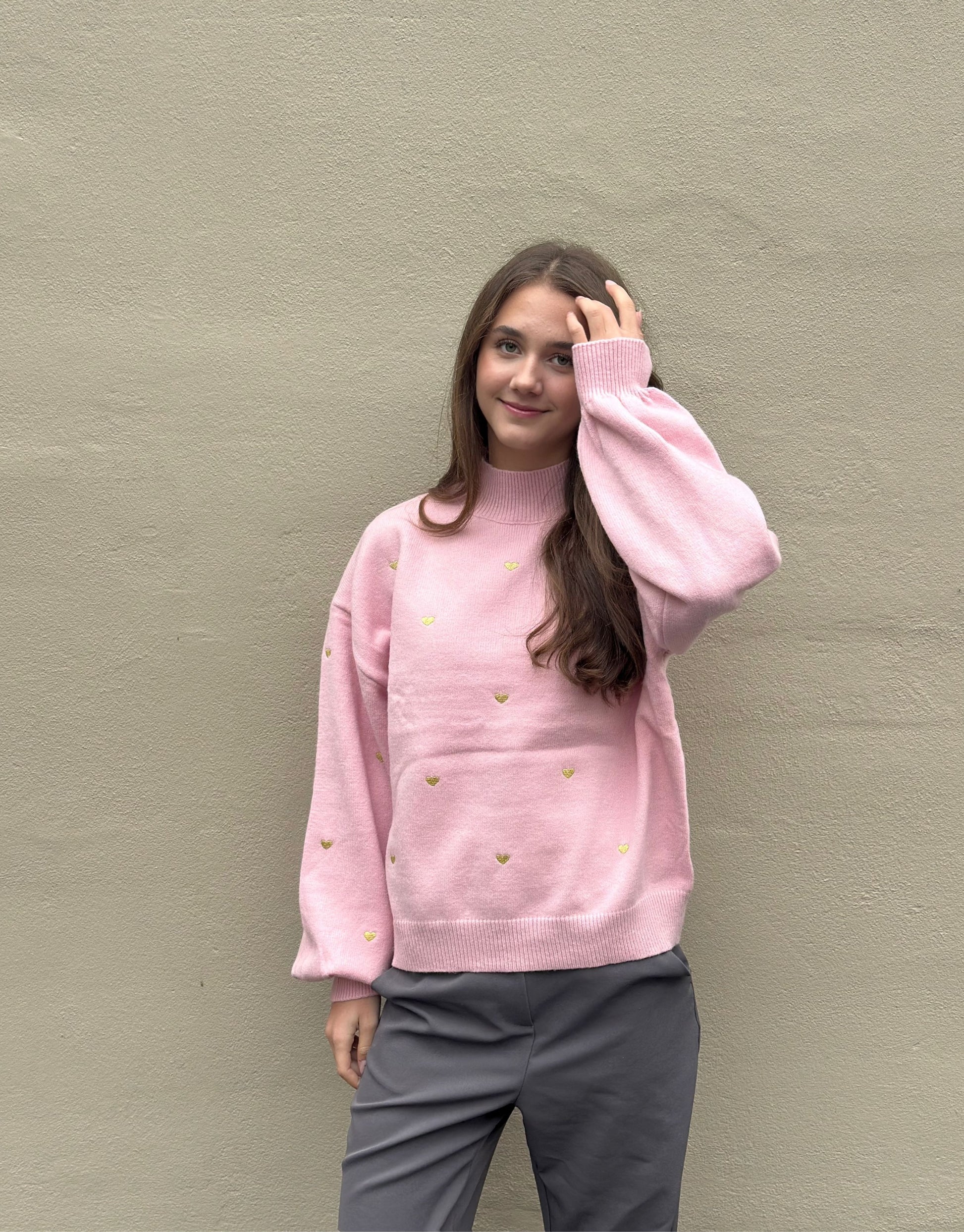 Lækker striktøje i lyserød med hjerter.