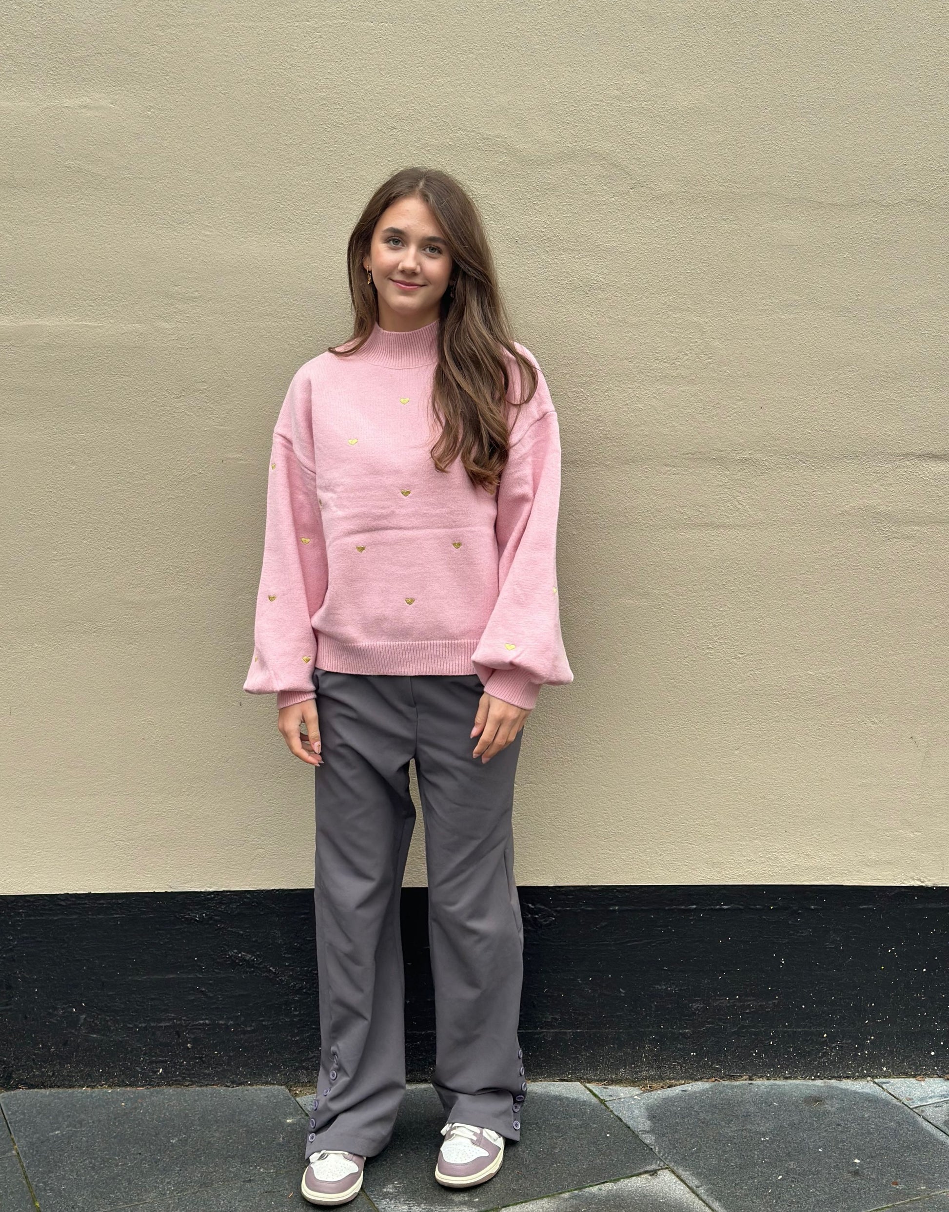 Lækker striktøje i lyserød med hjerter.